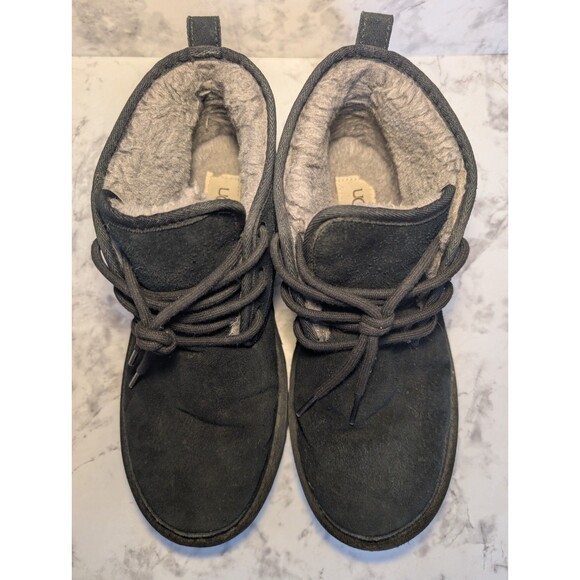 UGG 3236 Neumel Fur Chukka Boots Men Sz 10 Suede Wool Ankle Black Comfort Shoes main image 5